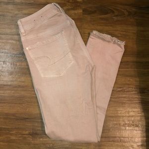American Eagle dusty pink jeans